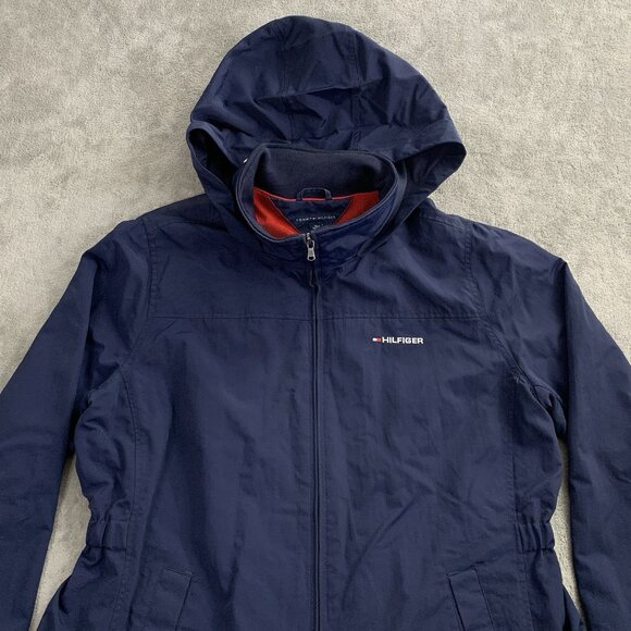 Tommy Hilfiger Regatta Jacket Womens XL Navy Blue Water-Resistant Windbreaker - Picture 5 of 10